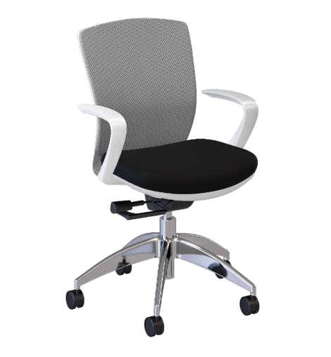VXO White Framed Mesh-Back Office Chair