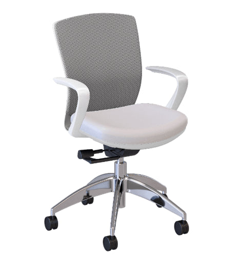 VXO White Framed Mesh-Back Office Chair