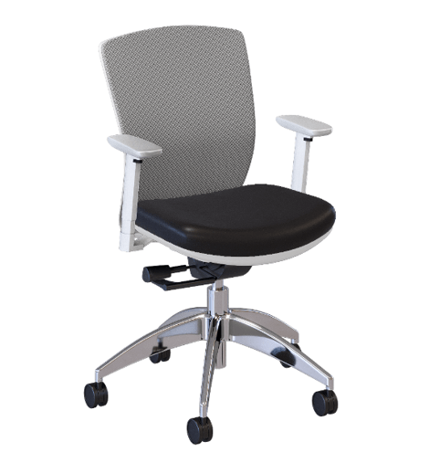 VXO White Framed Mesh-Back Office Chair