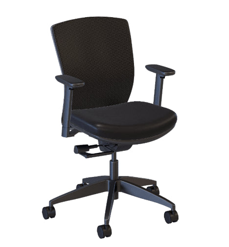 VXO Black Framed Mesh-Back Office Chair