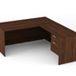 i5 Industries L-Shaped Laminate Desk - Walnut - SKU D6672P-3