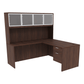 Kai L-Shaped Desk with Single Suspended Pedestal & 4 Door Hutch