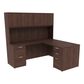 Kai L-Shaped Desk with Double Full Pedestals & 4 Door Hutch