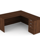 i5 Industries L-Shaped Laminate Desk - Walnut - SKU D6678P-2