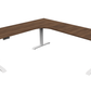 i5 Industries iRize Height Adjustable L-Shaped Desk - Walnut - SKU IW6060