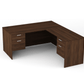 i5 Industries L-Shaped Laminate Desk - Walnut - SKU D6672P-1
