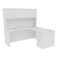 Kai L-Shaped Desk with Single Full Pedestal & 4 Door Hutch