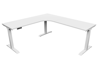 i5 Industries iRize Height Adjustable L-Shaped Desk - White - SKU IW6060